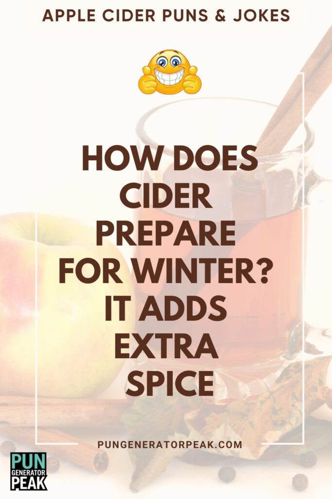 Short Apple Cider Puns & Jokes