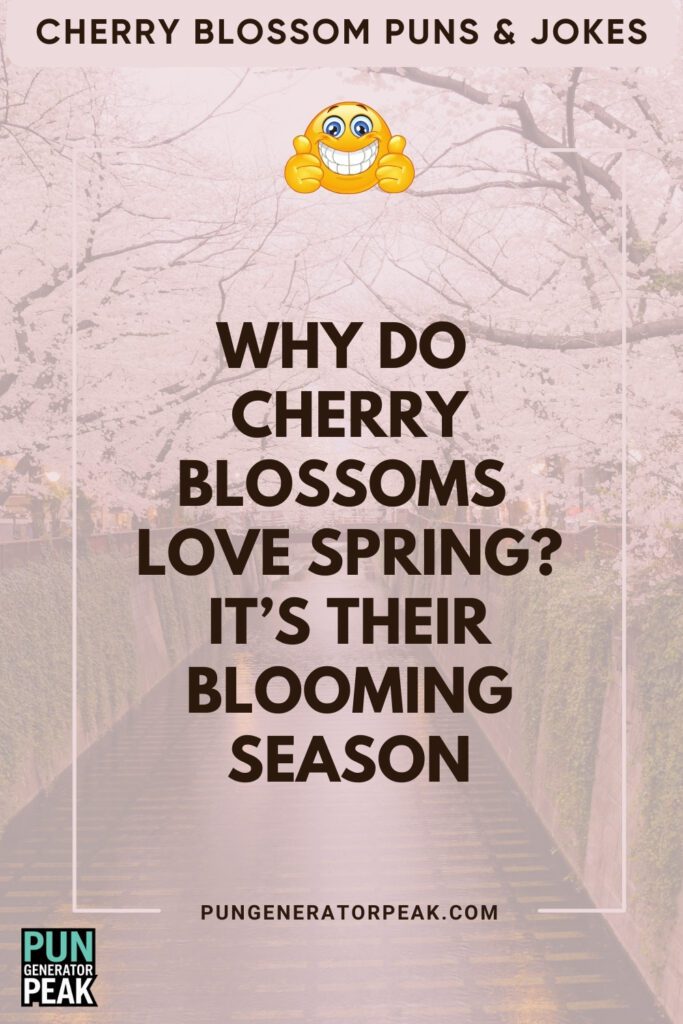 Short Cherry Blossom Puns & Jokes